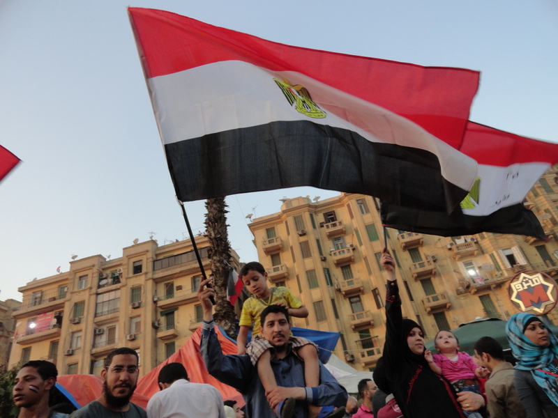People celebrating in Tahrir today, June 24th 2012