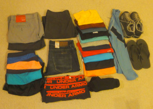 What I am packing for my 2nd trip around the world.